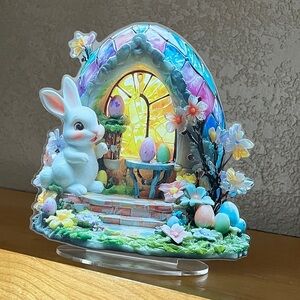 Easter Bunny,  Acrylic tabletop decor, 20x19